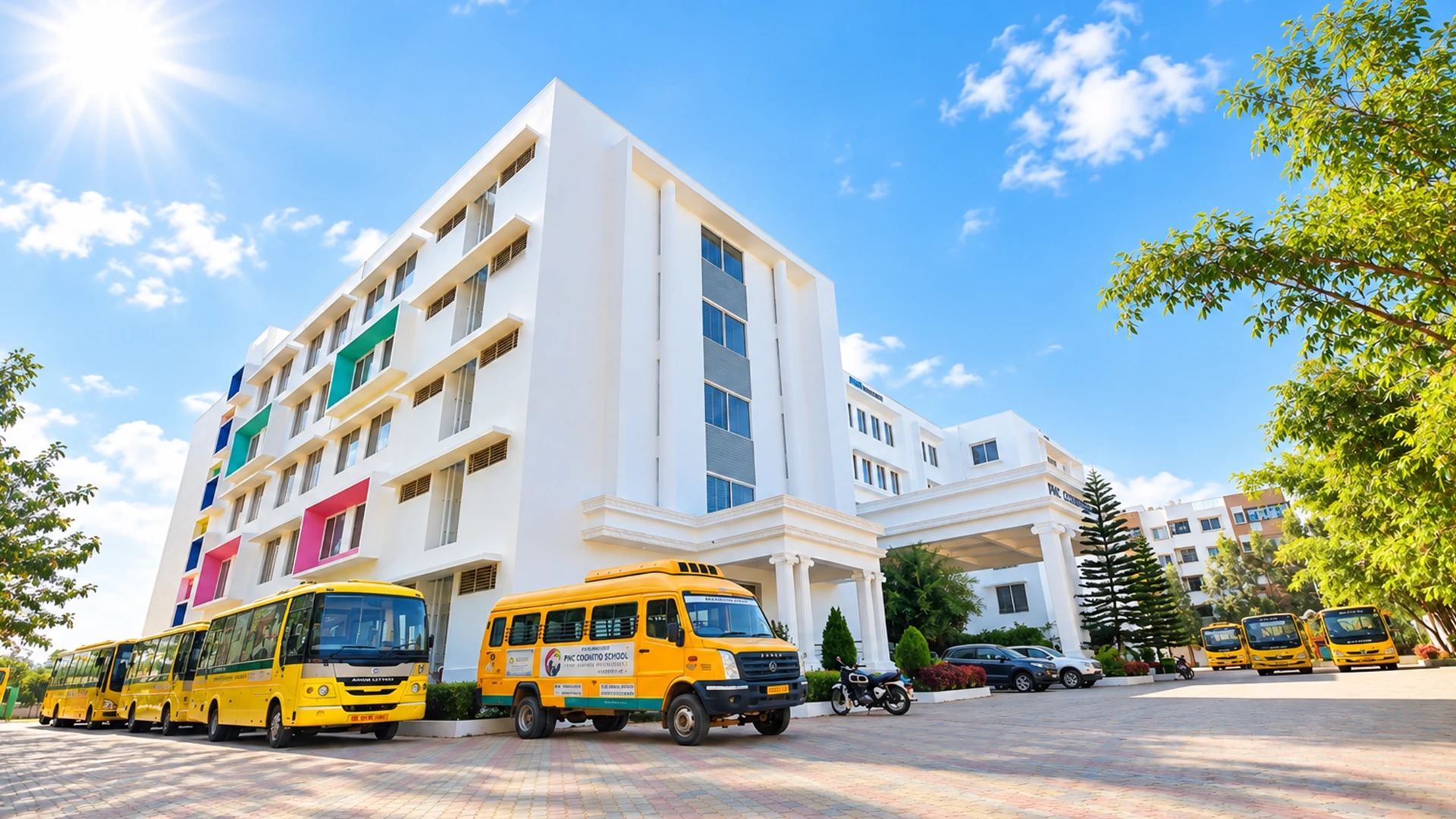 PNC Cognitio School Whitefield green campus and school transport